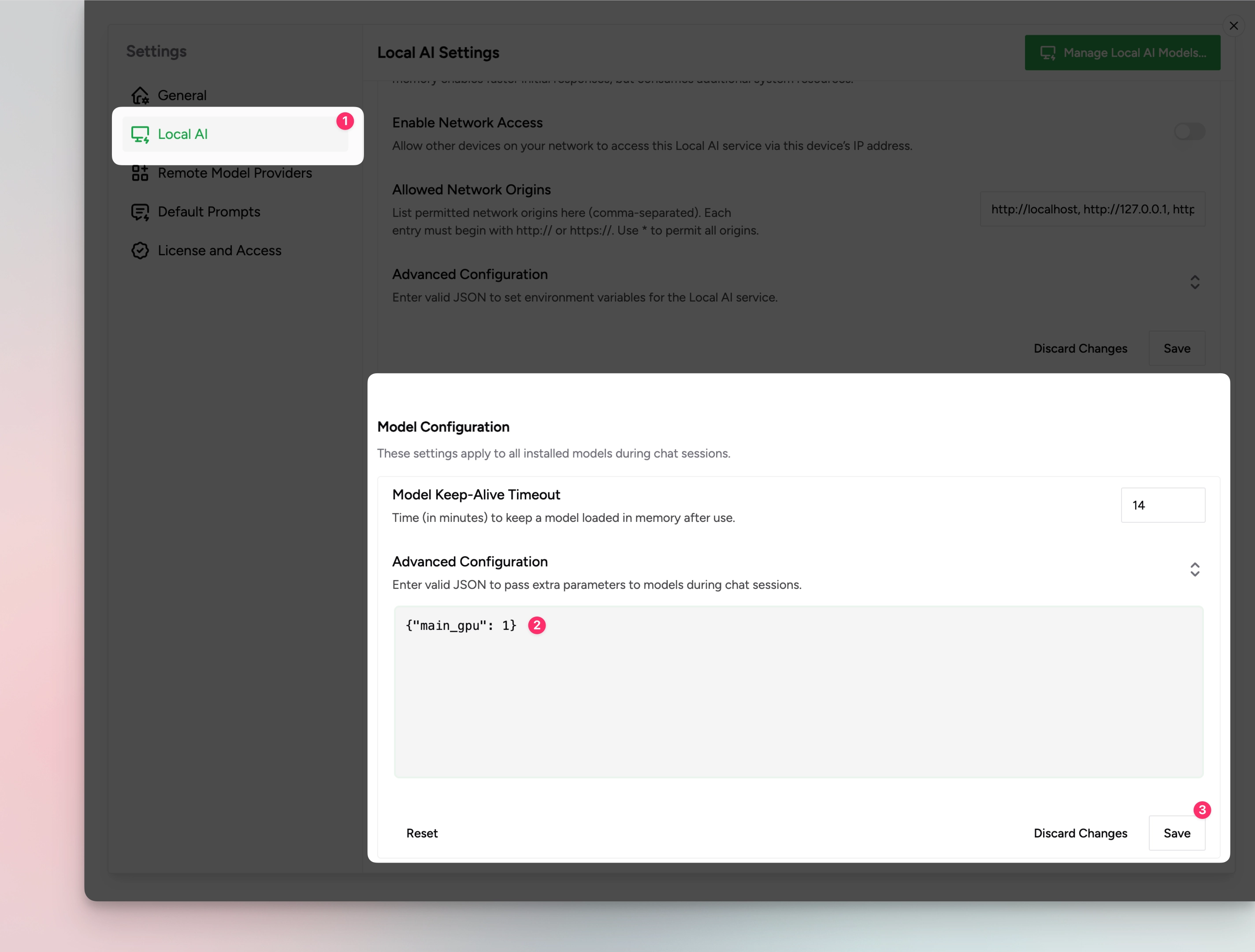 You can pass extra params to a model globally